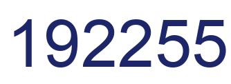 Number 192255 blue image