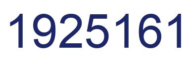 Number 1925161 blue image