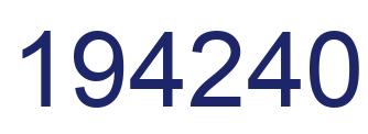 Number 194240 blue image