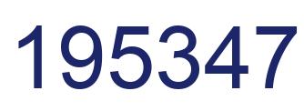 Number 195347 blue image