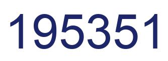 Number 195351 blue image