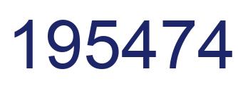 Number 195474 blue image