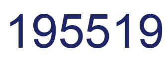 Number 195519 blue image