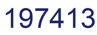 Number 197413 blue image
