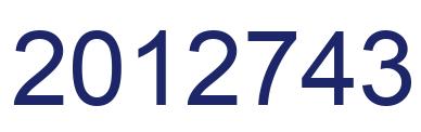 Number 2012743 blue image
