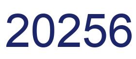 Número 20256 imagen azul