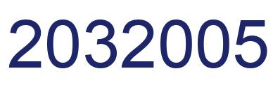 Number 2032005 blue image