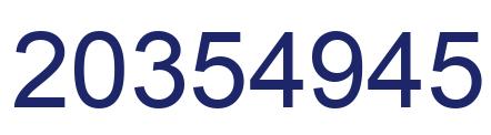 Number 20354945 blue image