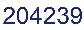Number 204239 blue image