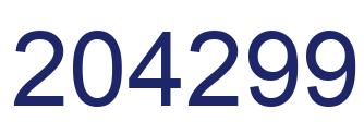 Number 204299 blue image