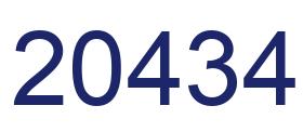 Number 20434 blue image