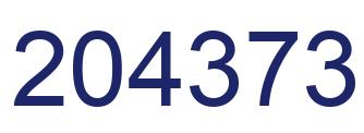 Number 204373 blue image