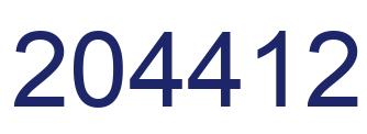 Number 204412 blue image