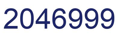 Number 2046999 blue image