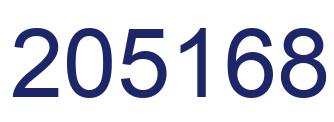 Number 205168 blue image