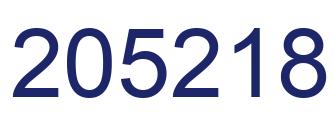 Number 205218 blue image
