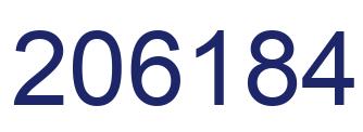 Number 206184 blue image