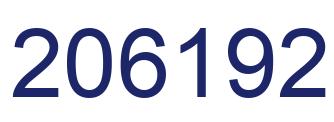 Number 206192 blue image