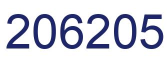 Number 206205 blue image