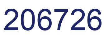 Number 206726 blue image