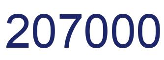 Number 207000 blue image