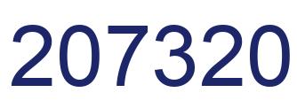 Number 207320 blue image