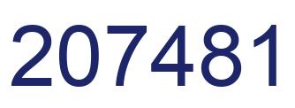 Number 207481 blue image