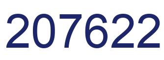Number 207622 blue image