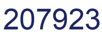 Number 207923 blue image