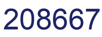 Number 208667 blue image