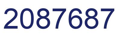 Number 2087687 blue image