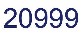 Number 20999 blue image