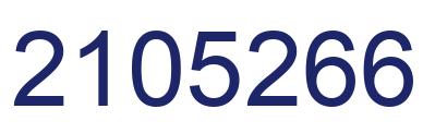 Number 2105266 blue image