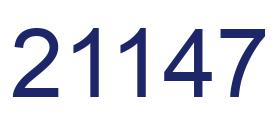 Number 21147 blue image