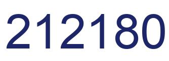 Number 212180 blue image
