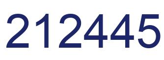Number 212445 blue image