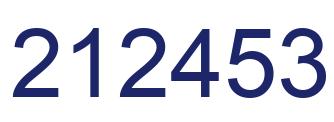 Number 212453 blue image