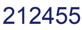 Number 212455 blue image