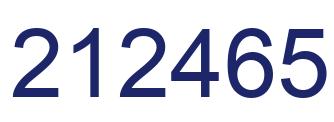 Number 212465 blue image