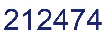 Number 212474 blue image