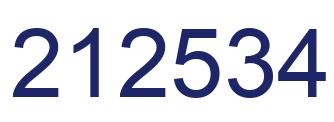 Number 212534 blue image