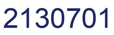 Number 2130701 blue image