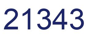 Number 21343 blue image