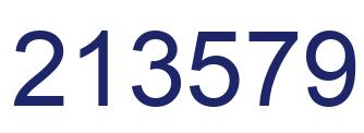 Number 213579 blue image