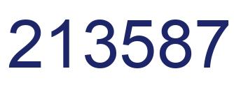 Number 213587 blue image