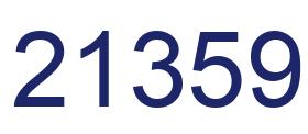 Number 21359 blue image