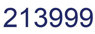 Number 213999 blue image