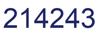Number 214243 blue image