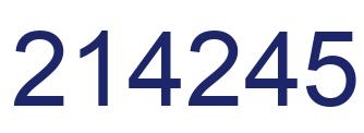 Number 214245 blue image