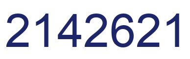 Number 2142621 blue image